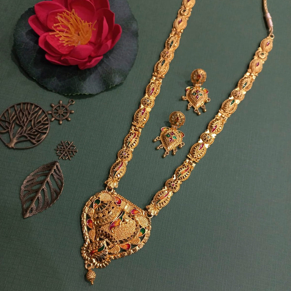 H K Fashion Gold Plated Necklace Set