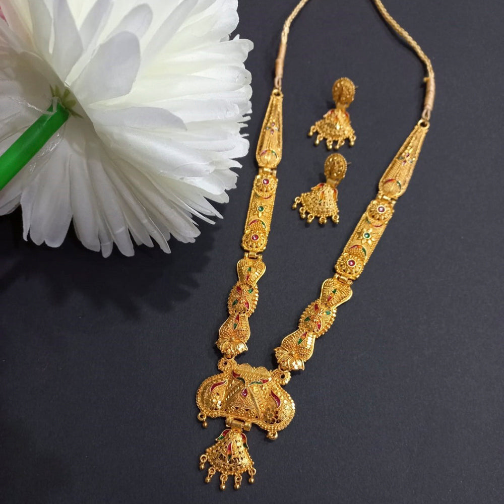 H K Fashion Gold Plated Necklace Set