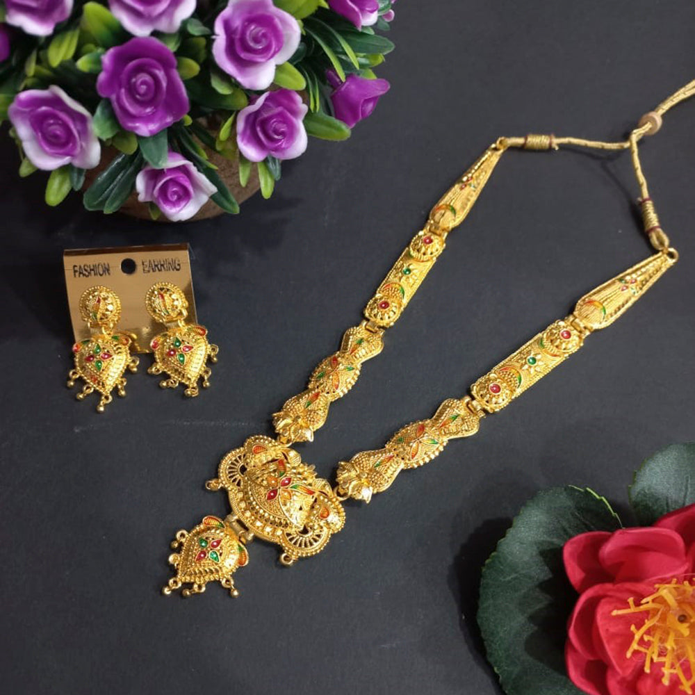 H K Fashion Gold Plated Necklace Set