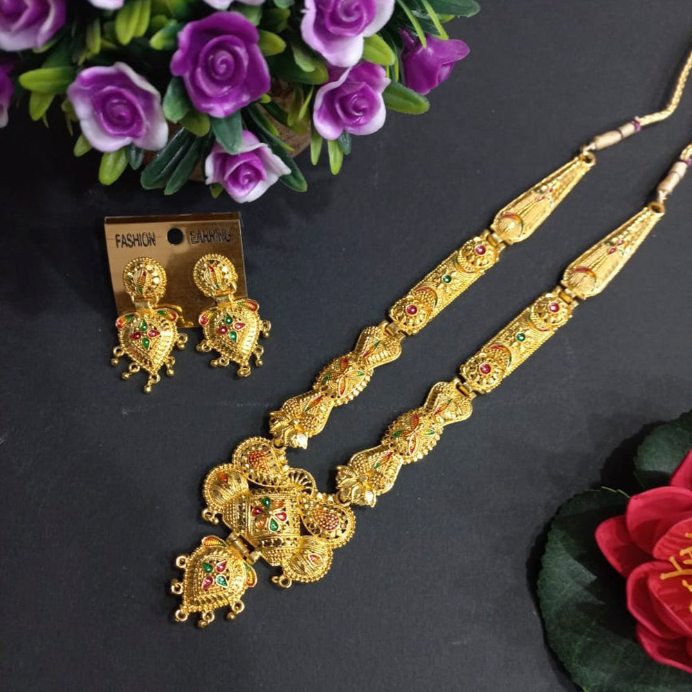 H K Fashion Gold Plated Necklace Set