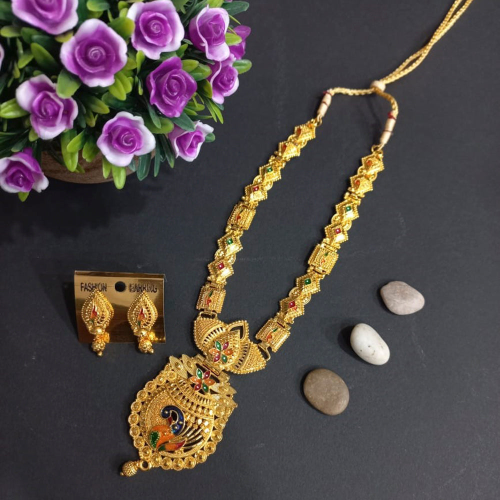 H K Fashion Gold Plated Necklace Set