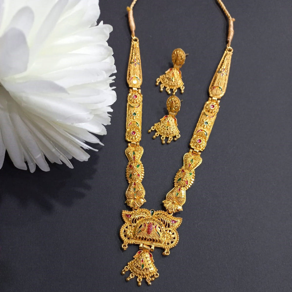 H K Fashion Gold Plated Necklace Set