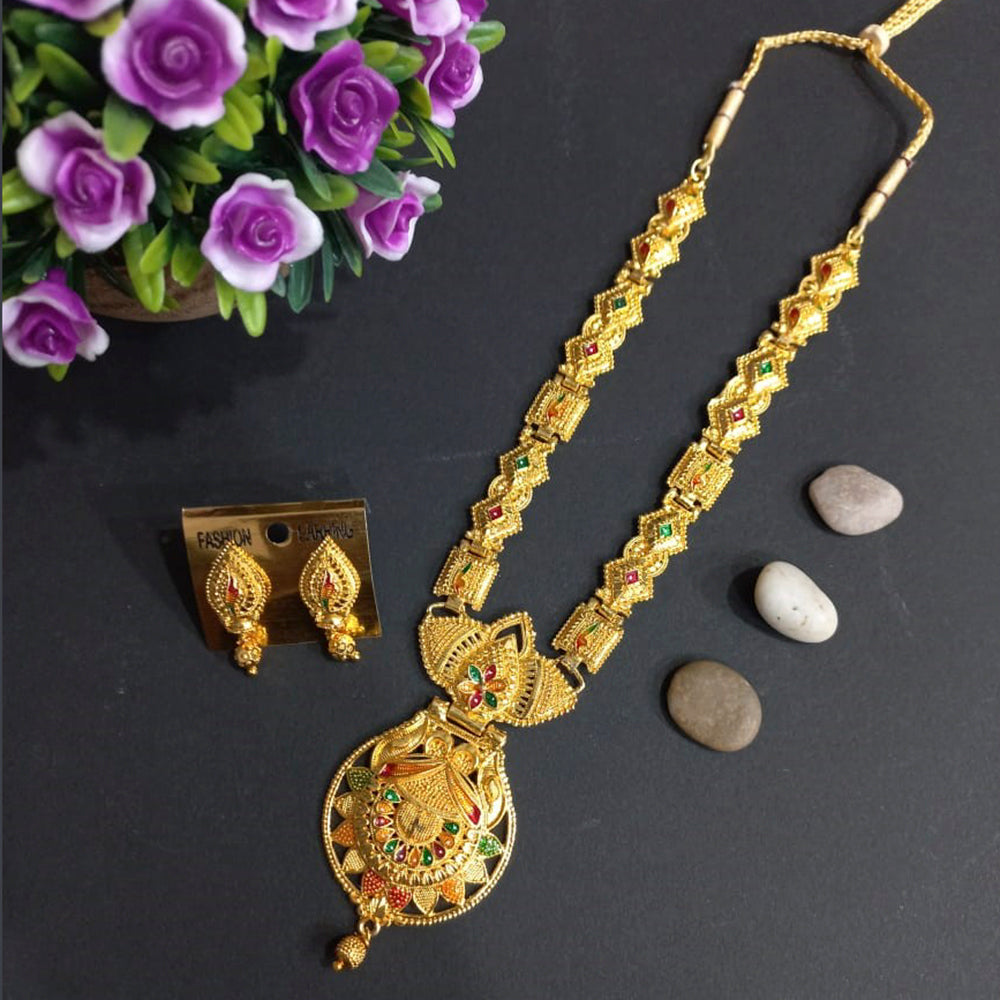 H K Fashion Gold Plated Necklace Set