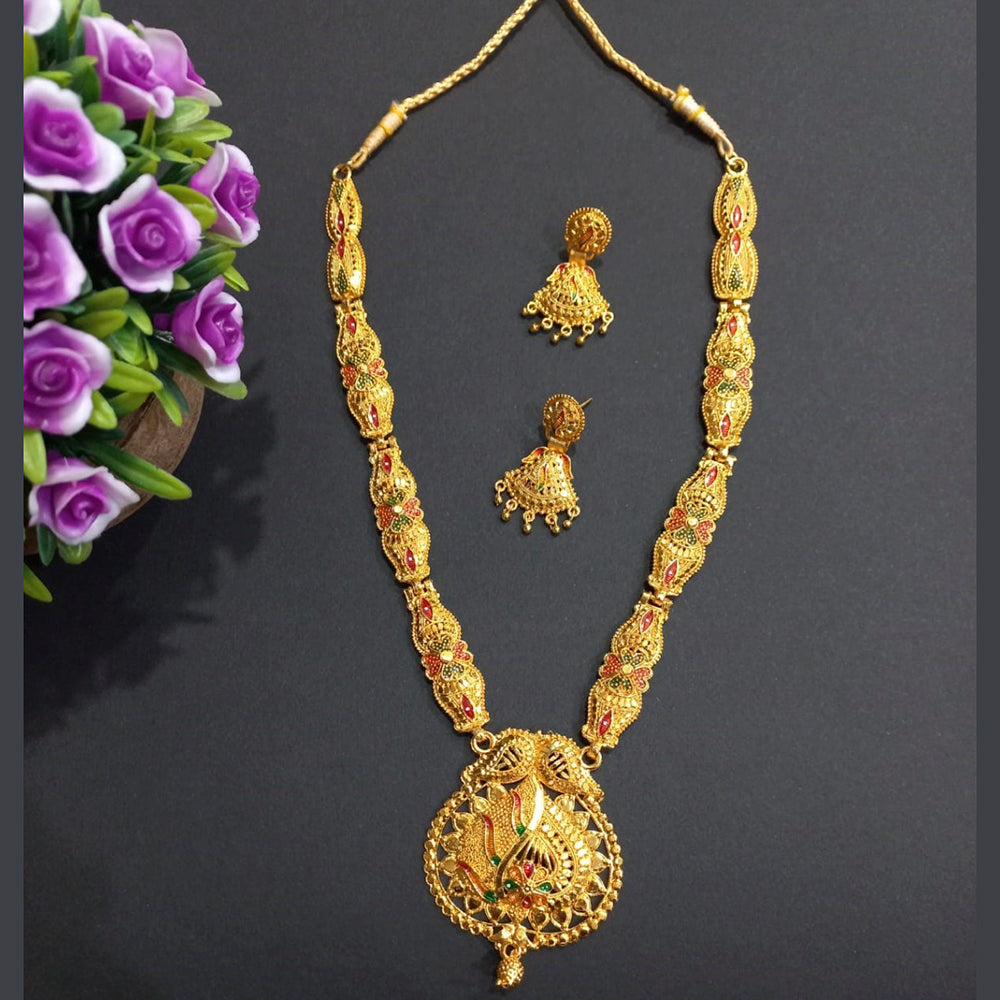 H K Fashion Gold Plated Necklace Set