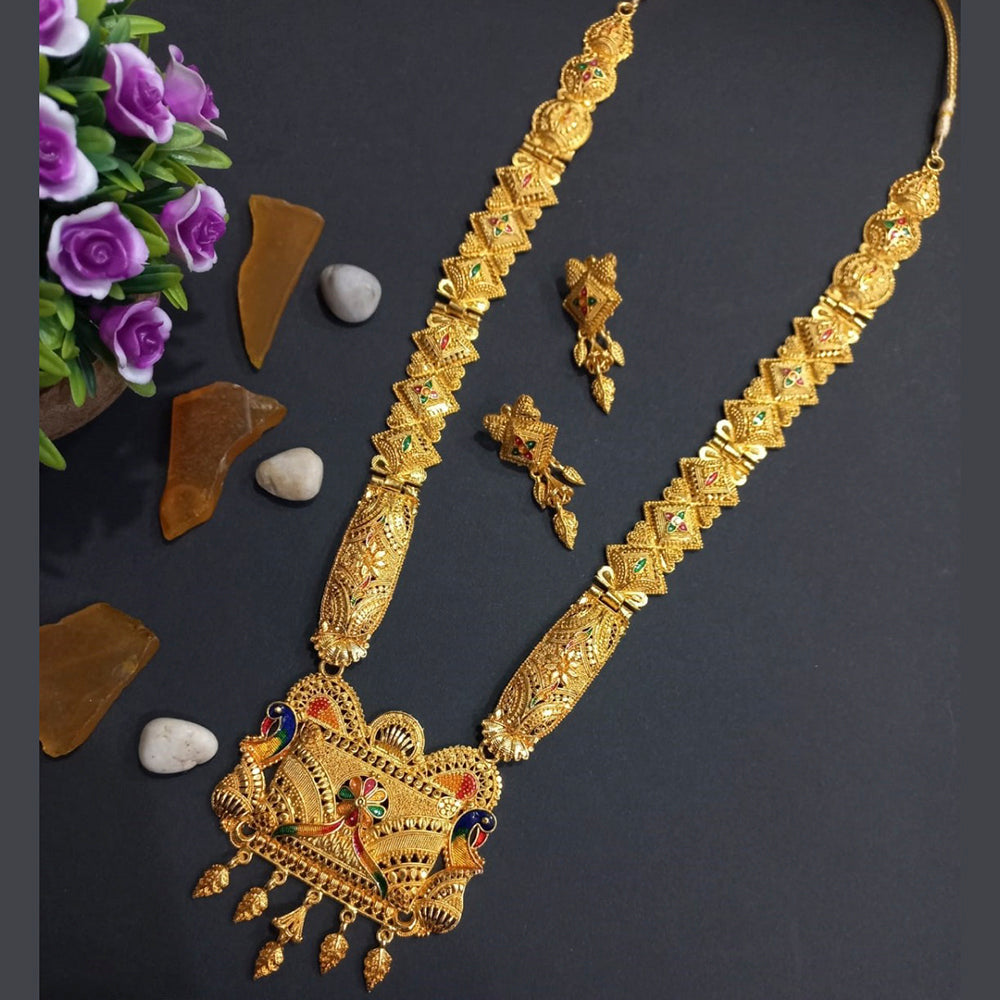 H K Fashion Gold Plated Necklace Set