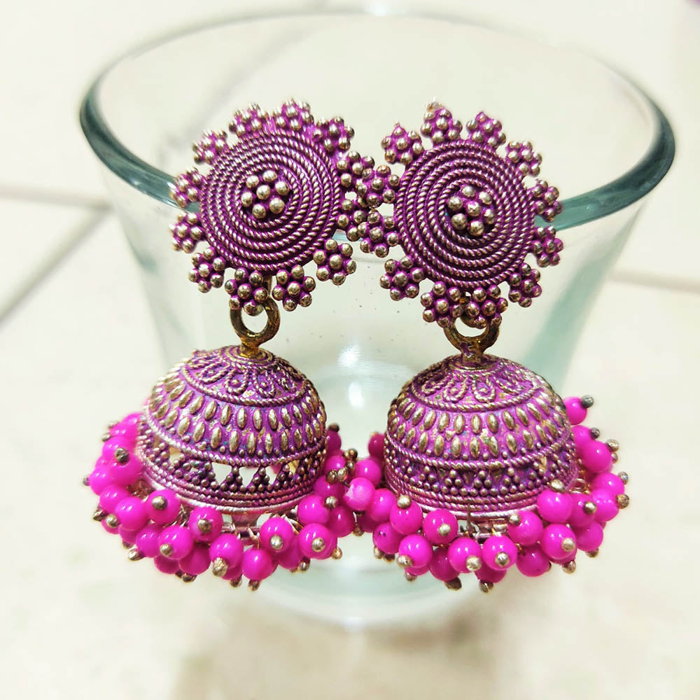 H K Fashion Gold Plated Jhumki Earrings