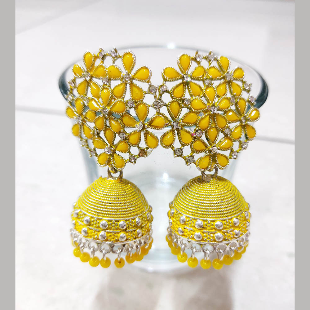 H K Fashion Crystal Stone Jhumki Earrings