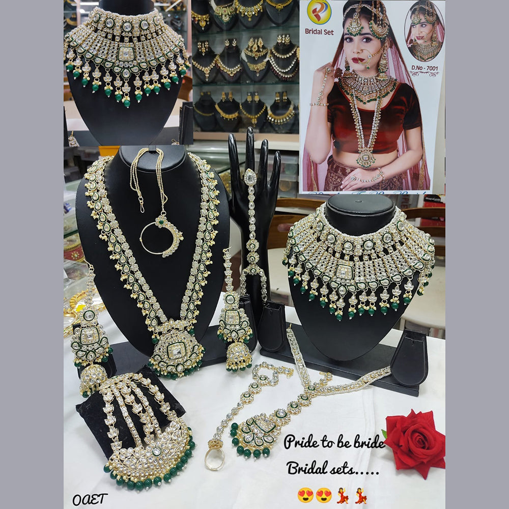 India Art Gold Plated Kundan Bridal Set