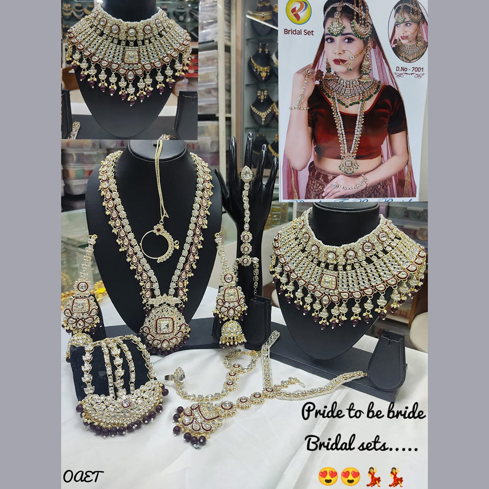 India Art Gold Plated Kundan Bridal Set