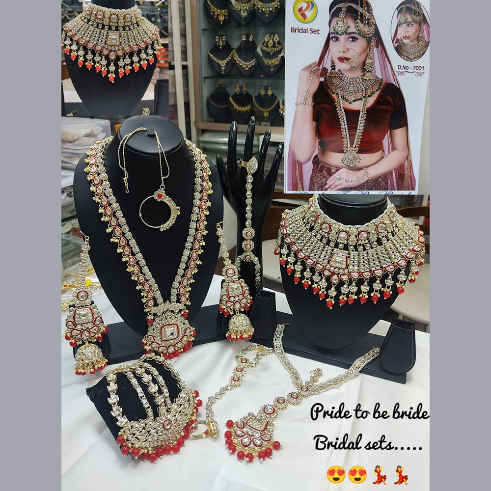 India Art Gold Plated Kundan Bridal Set