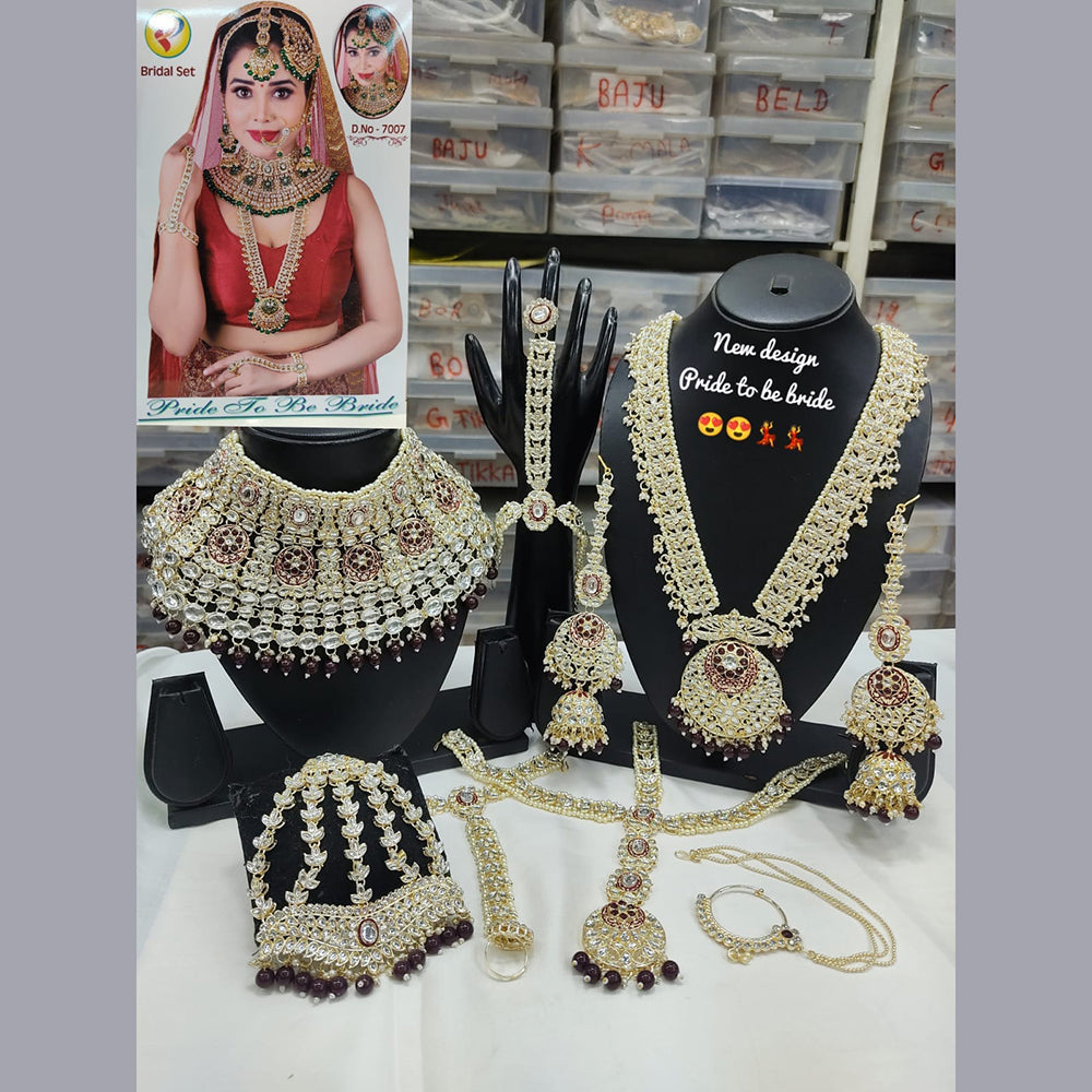 India Art Gold Plated Kundan Bridal Set
