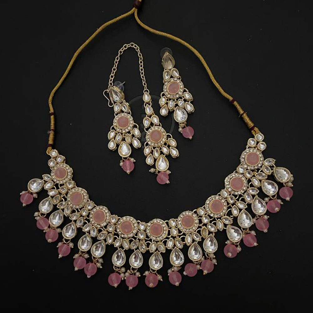 India Art Gold Plated Kundan Necklace Set