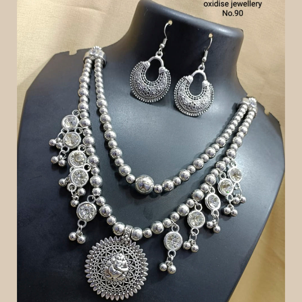 Pooja Bangles Navratri Special Oxidised Necklace Set
