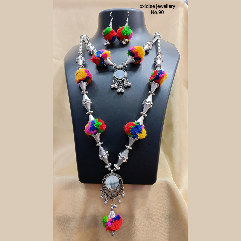 Pooja Bangles Navratri Special Oxidised Necklace Set