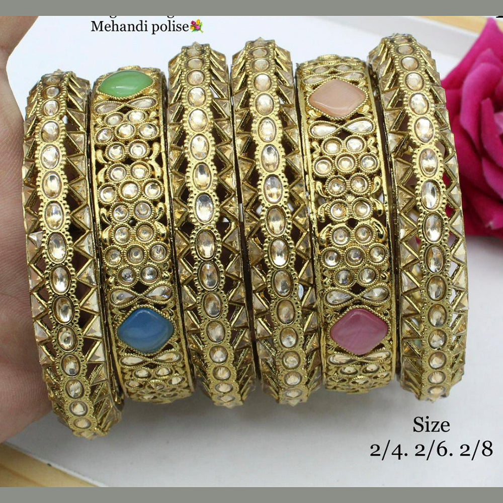 Pooja Bangles Gold Plated Stylish Bangles Set