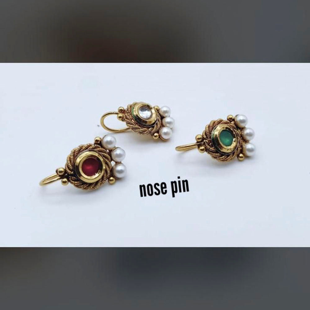 Pooja Bangles Gold Plated Nose Pin