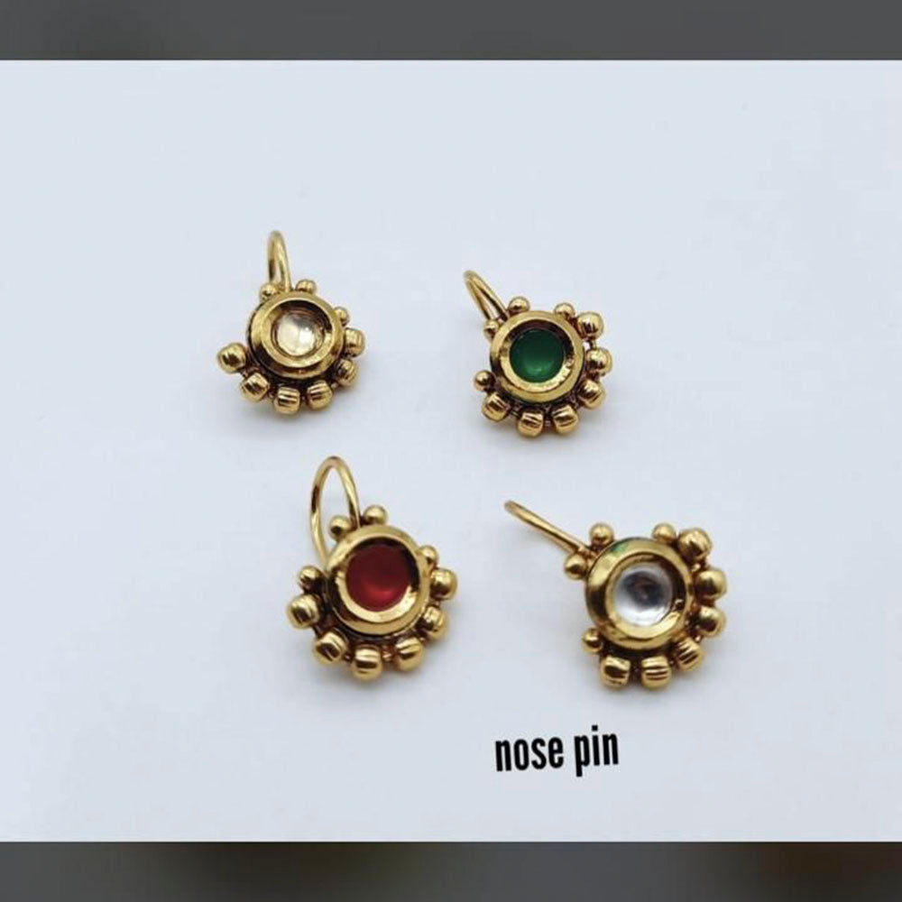 Pooja Bangles Gold Plated Nose Pin