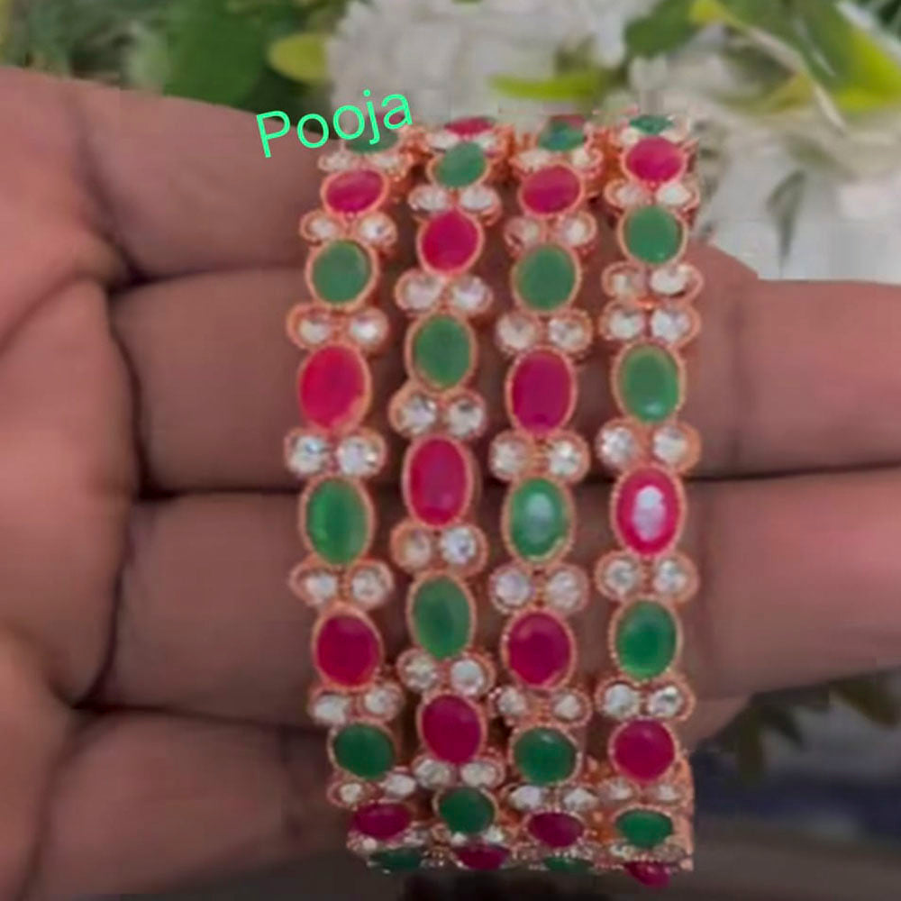 Pooja Bangles Kundan Stone Bangles Set