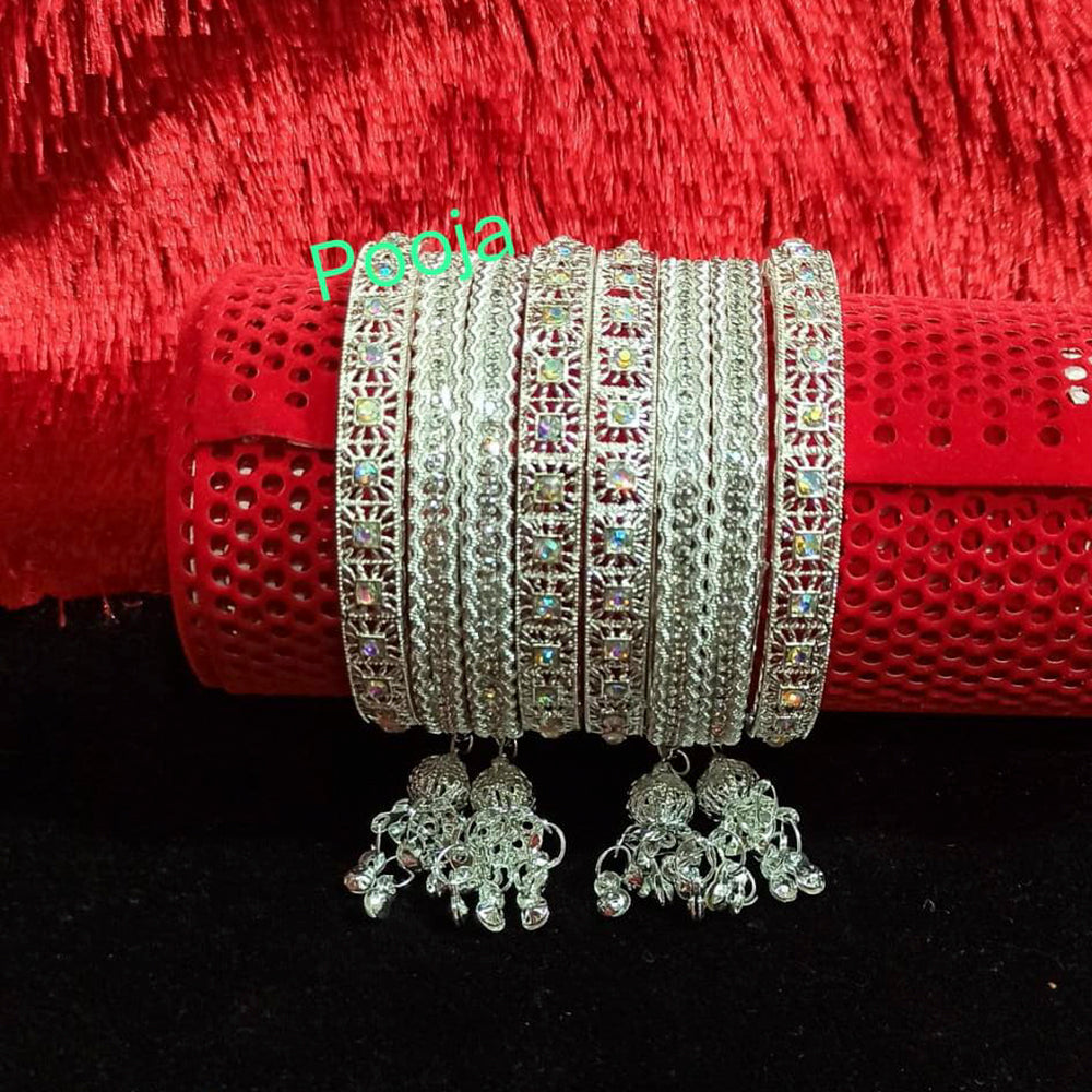 Pooja Bangles Silver Plated Bangles Set