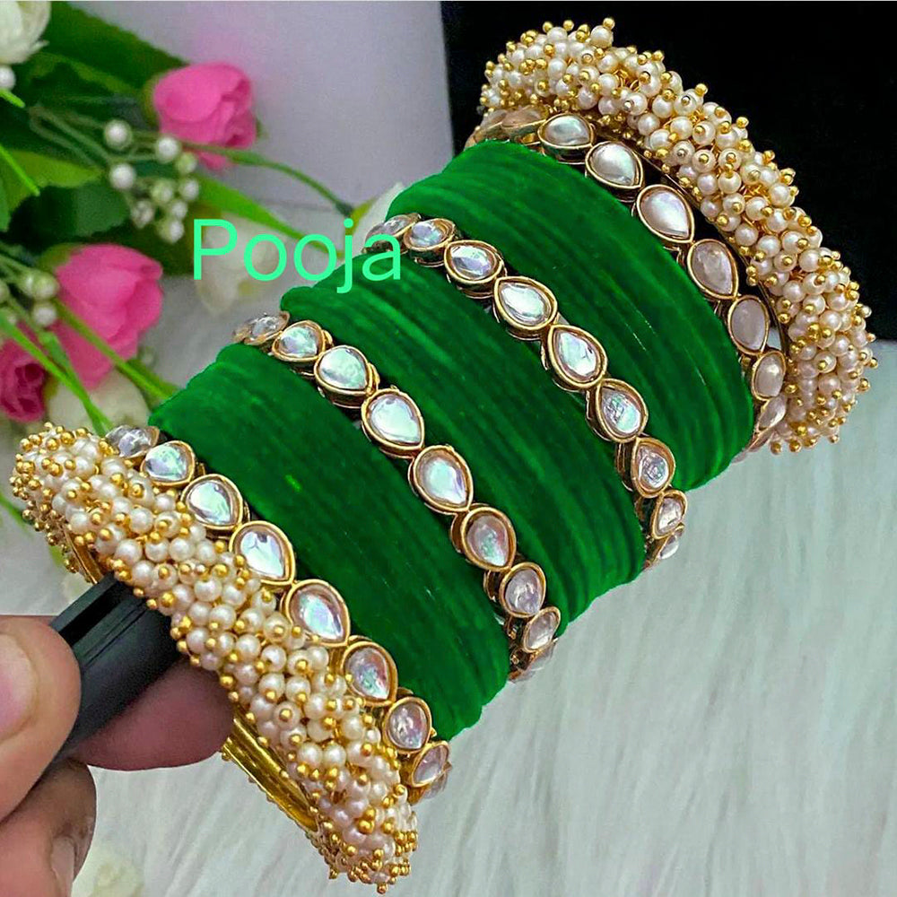 Pooja Bangles Thread & Kundan Bangles Set