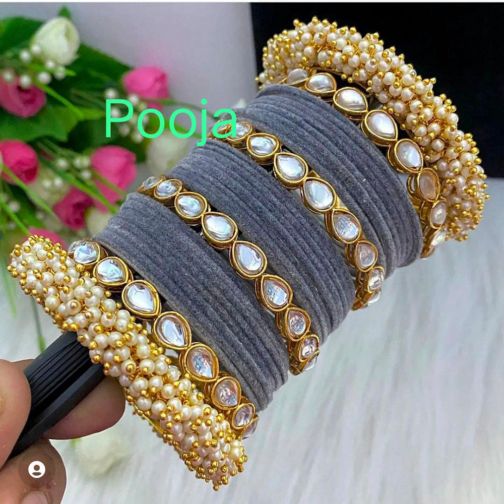 Pooja Bangles Thread & Kundan Bangles Set