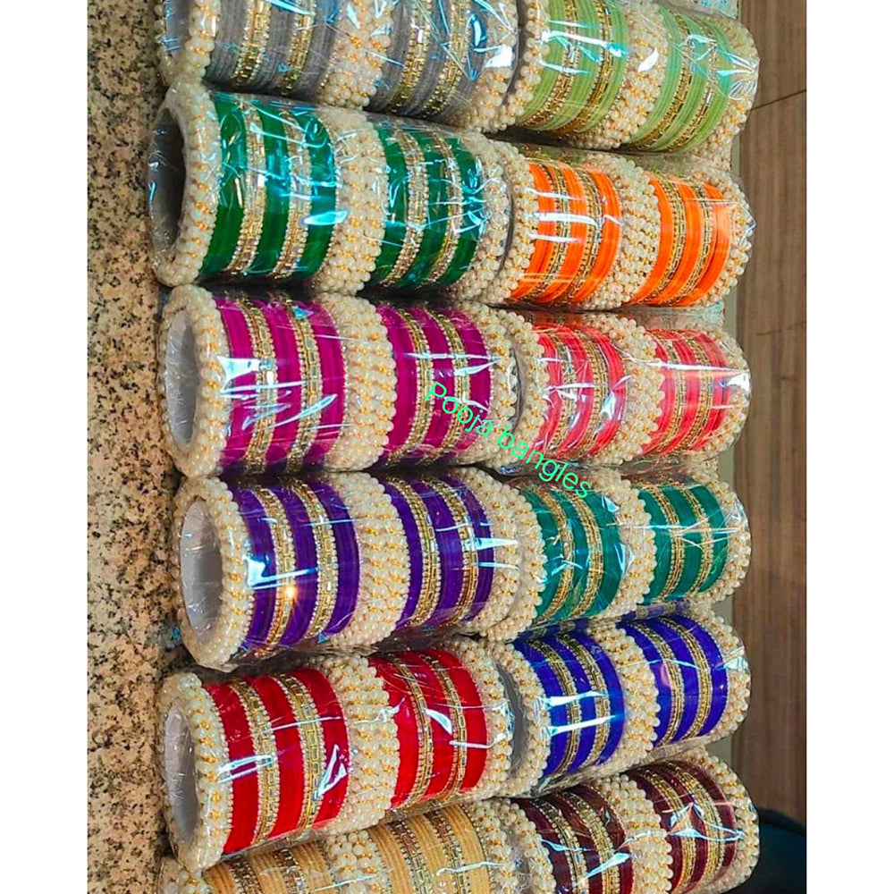 Pooja Bangles Gold Plated Thread Bangles Set