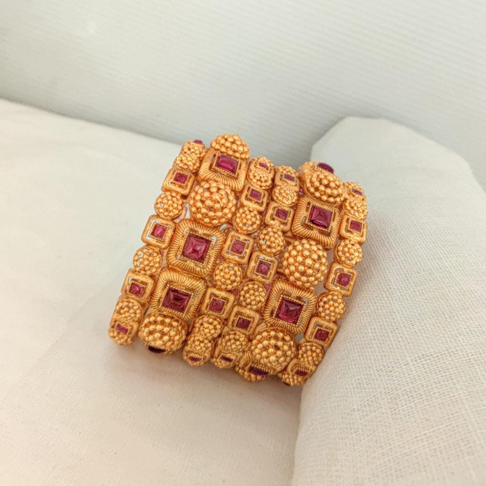 Pooja Bangles Gold Plated Bangles Set