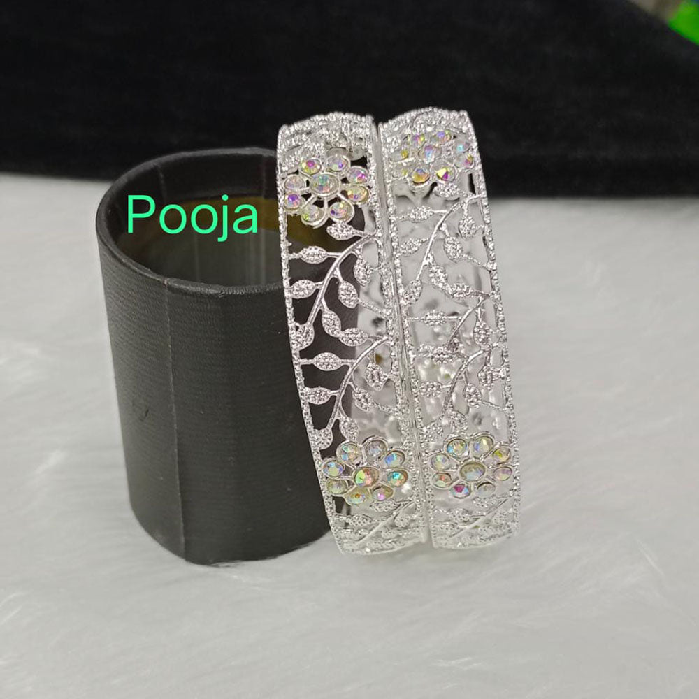 Pooja Bangles Silver Plated Bangles Set
