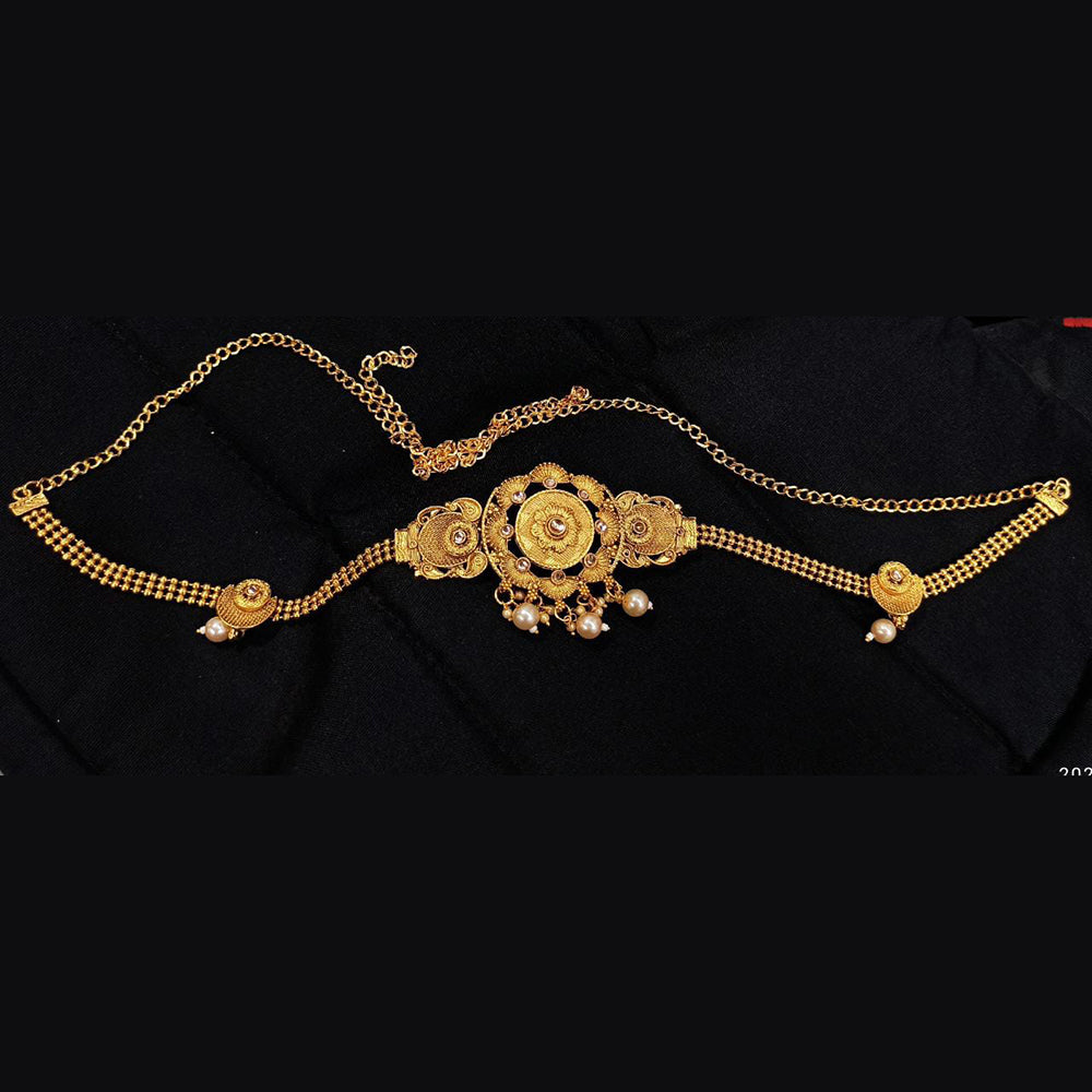 Pooja Bangles Gold Plated Pota Stone Kamarband