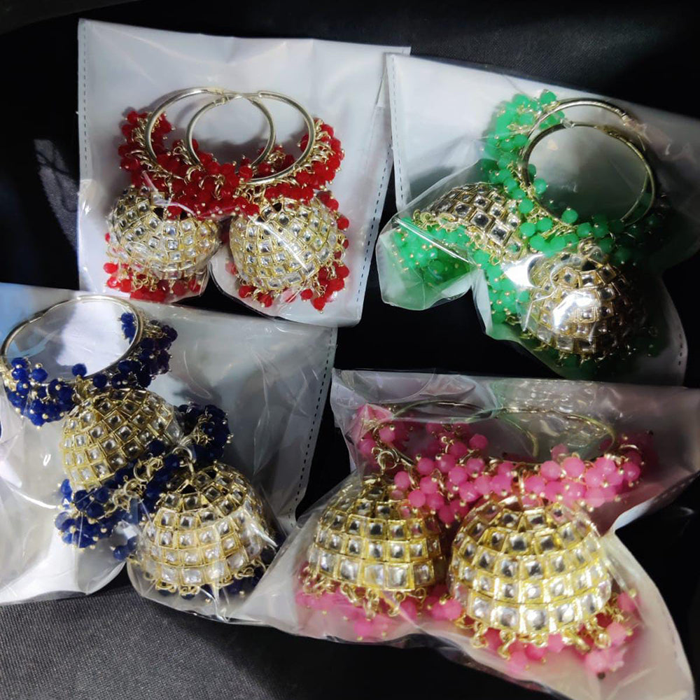 Pooja Bangles Gold Plated Jhumki Earrings