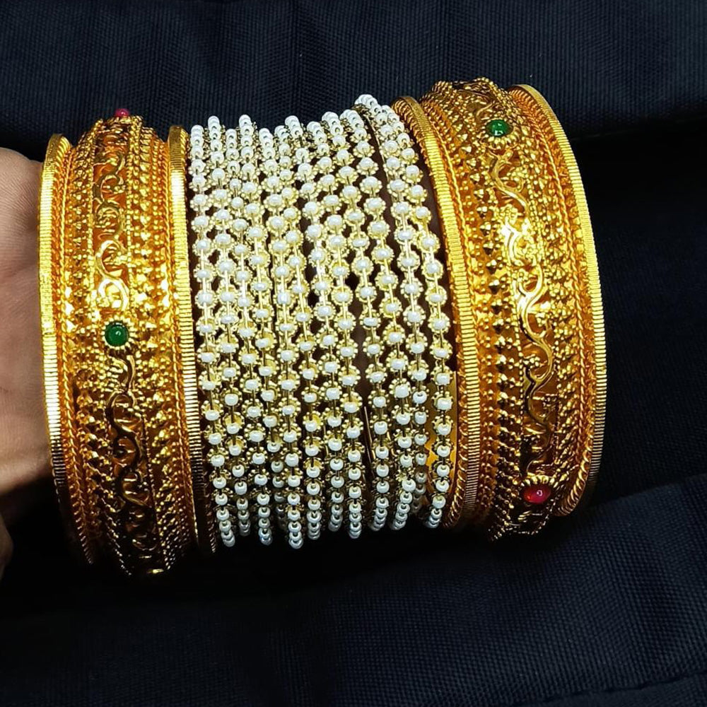 Pooja Bangles Gold Plated Bangles Set
