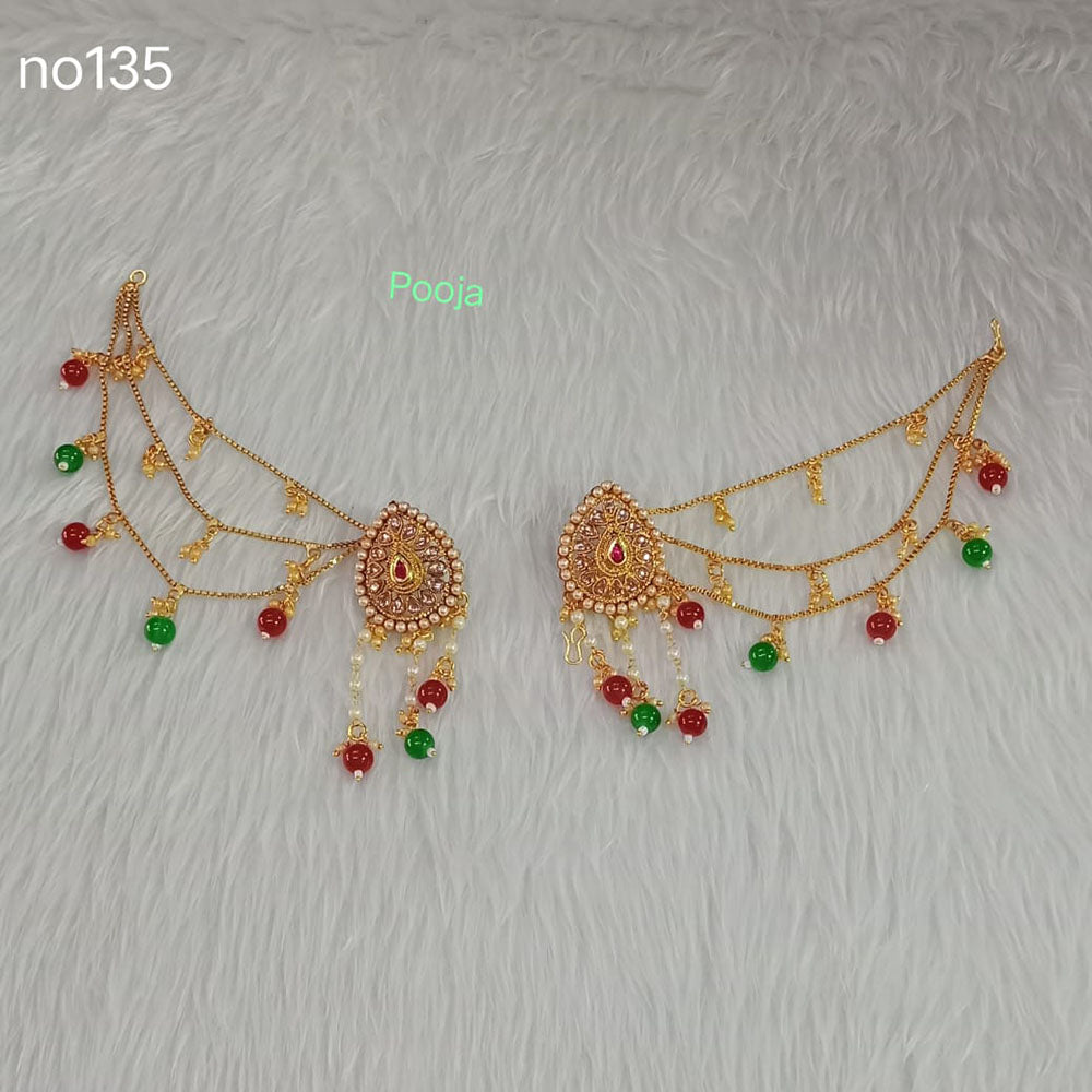 Pooja Bangles Gold Plated Kanchain Earrings