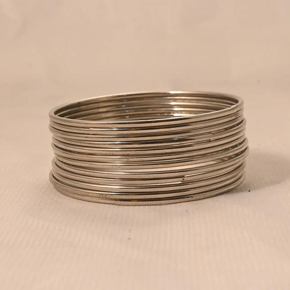 Pooja Bangles Silver Plated Bangles Set