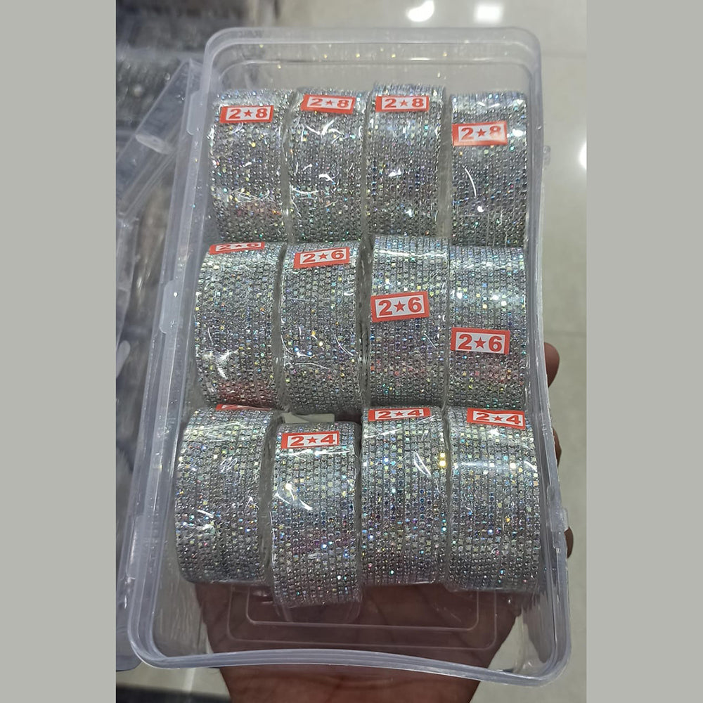 Pooja Bangles Rose Gold Plated Austrian Stone Bangle Set