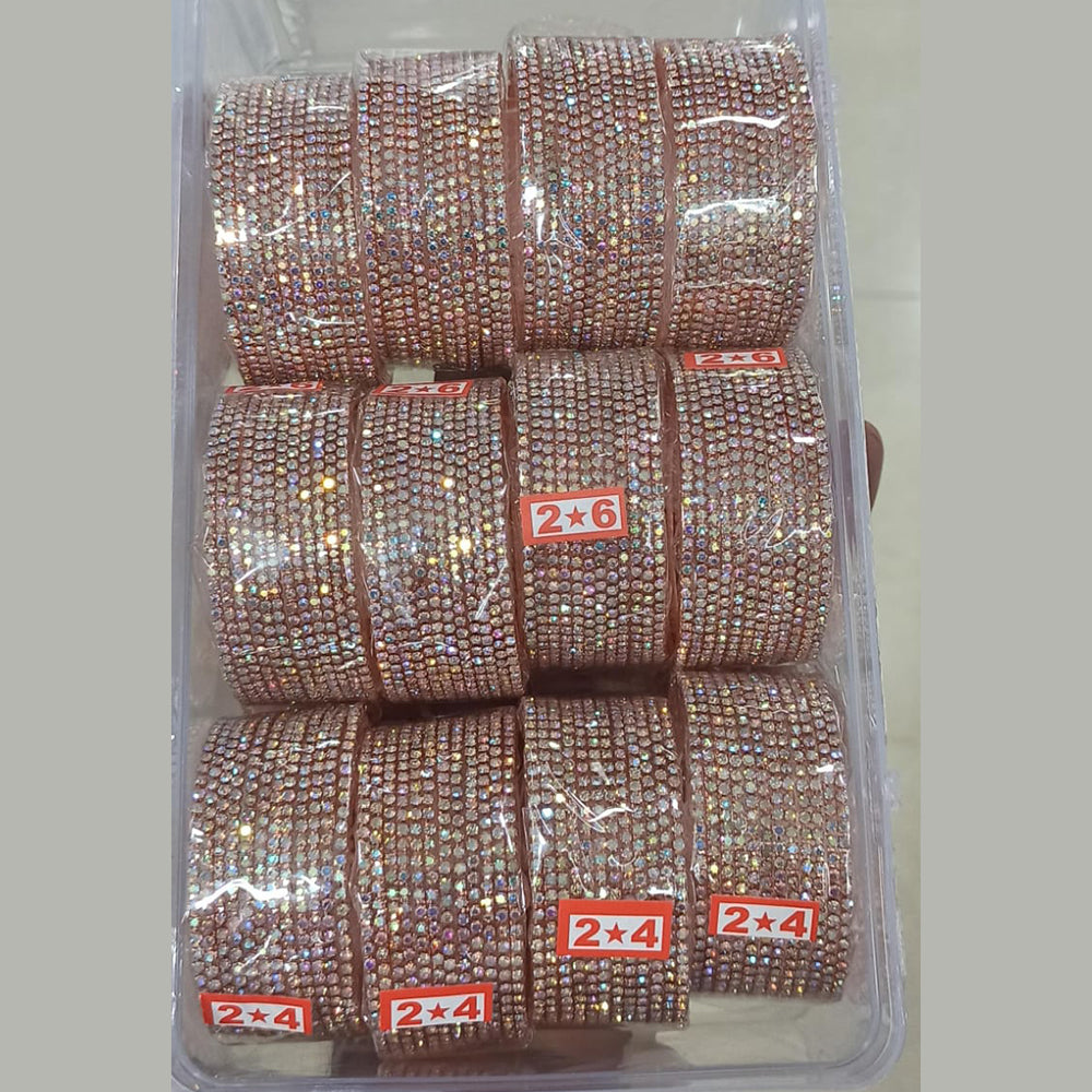 Pooja Bangles Gold Plated Austrian Stone Bangle Set