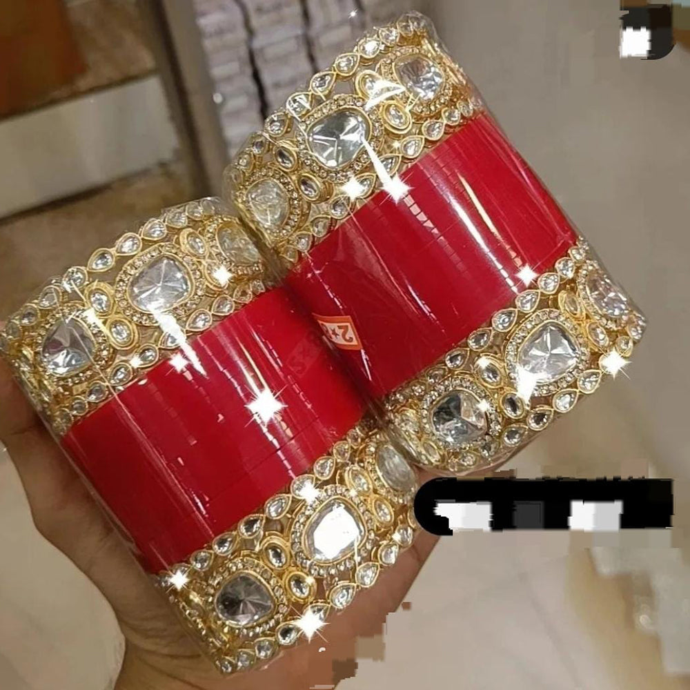 Pooja Bangles Gold Plated Bangle Set