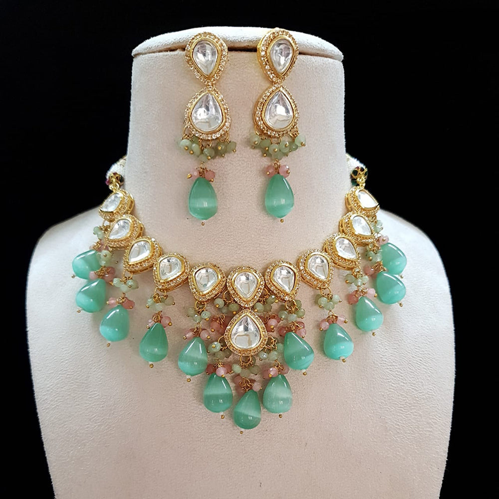 Shubhratnam Jewellers Gold Plated Kundan Necklace Set