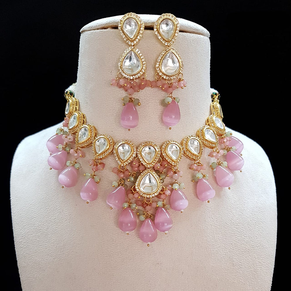 Shubhratnam Jewellers Gold Plated Kundan Necklace Set