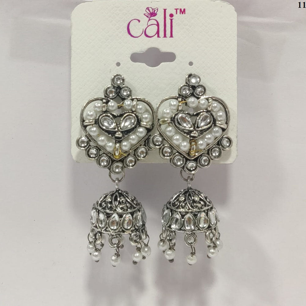 Corbeda Fashion Oxidised Plated Jhumki Earrings