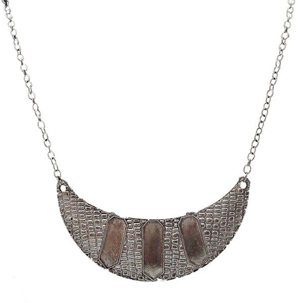 Jeweljunk Rhodium Plated Statement Necklace - 1102616
