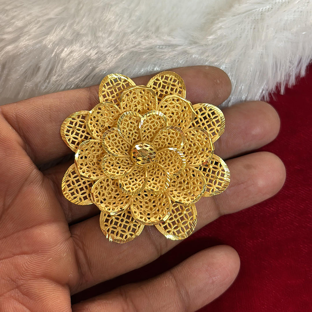 Big flower store design gold ring