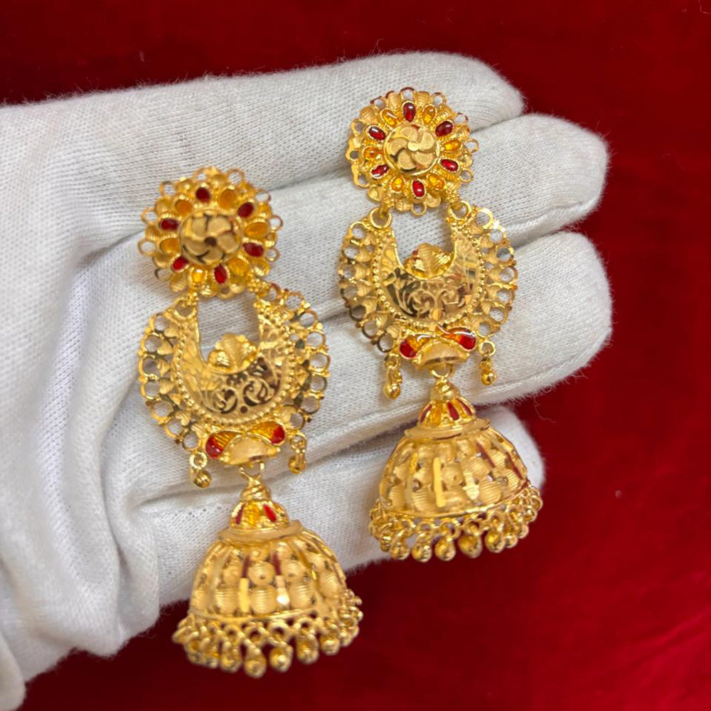 Jhumki Earrings Golden Jhumka Ka Design Jhumki Earrings Gold