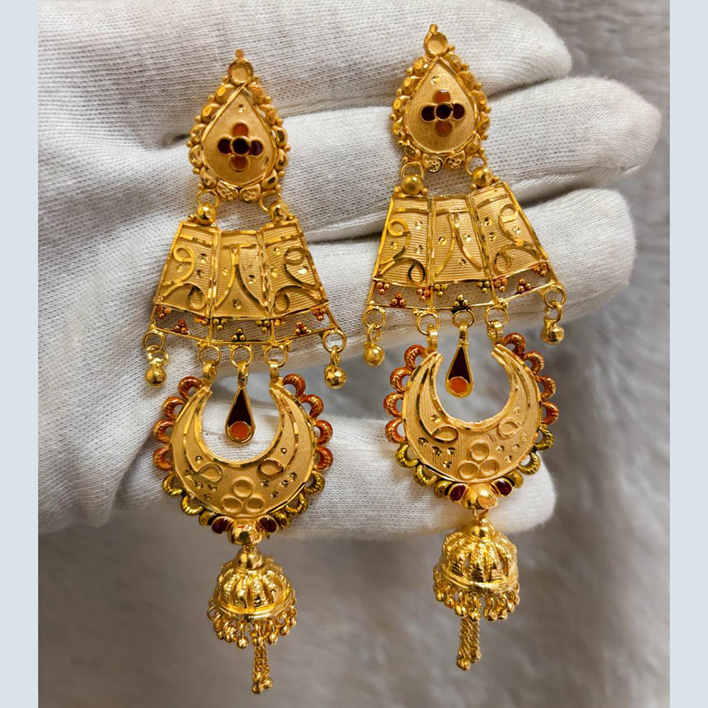 Pari Art Jewellery Forming Gold Dangler Earrings