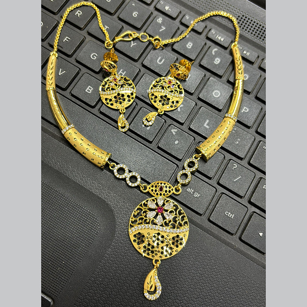 Pari Art Jewellery Forming Gold Necklace Set