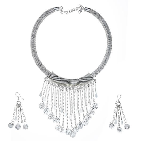 Urthn Silver Plated Statement Set - 1105617
