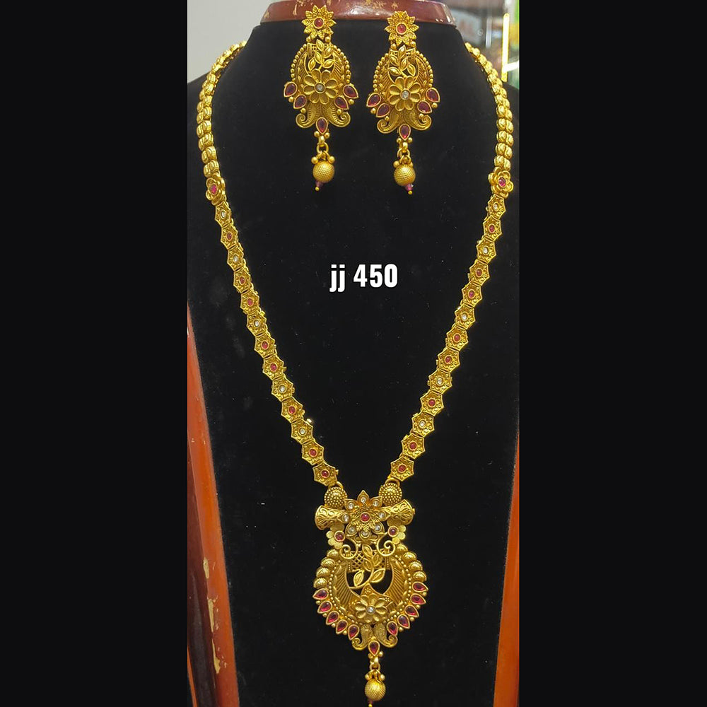 Light Weight Gold Gold Long Haram Designs With Price Jain
