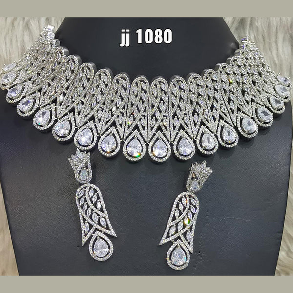 Jain Jewellers American Diamond Necklace Set
