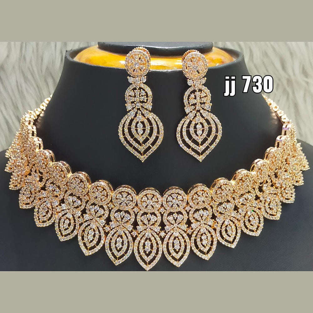 Jain Jewellers American Diamond Necklace Set - 11061568WH