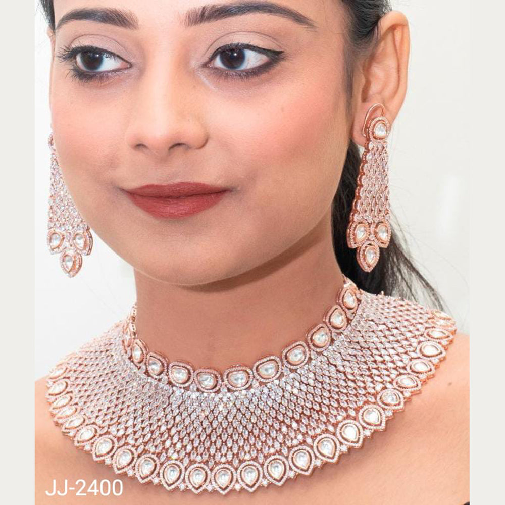 Jain Jewellers American Diamond Jewellery Necklace Set