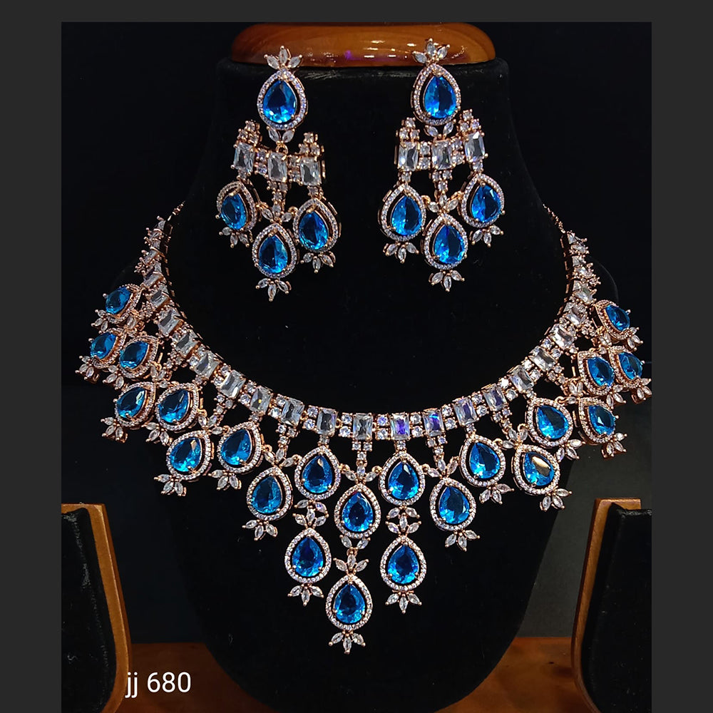 Jain Jewellers American Diamond Jewellery Necklace Set
